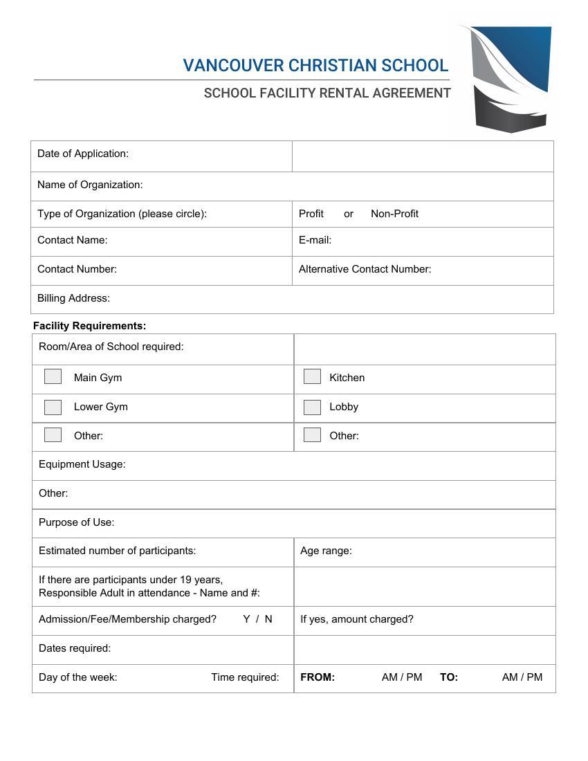 VCS Rental Agreement